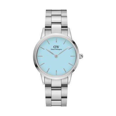 WATCH ICONIC LINK SILVER&PASTEL-BLUE D32