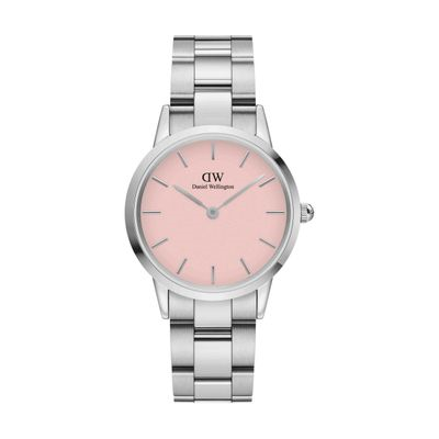 WATCH ICONIC LINK SILVER&PASTEL-PINK D32