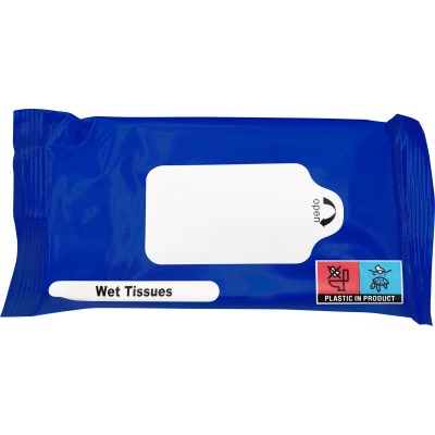 WET TISSUE PACK (10PC) in Cobalt Blue