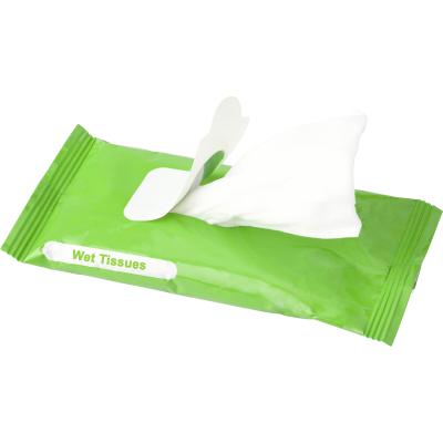 WET TISSUE PACK (10PC) in Pale Green