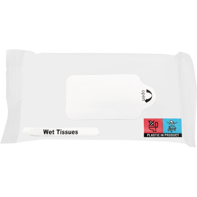 WET TISSUE PACK (10PC) in White