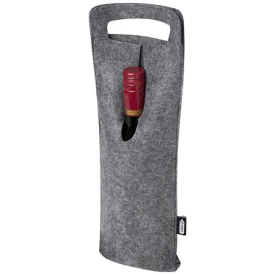 FELTA 75 CL GRS RECYCLED FELT WINE BAG in Medium Grey