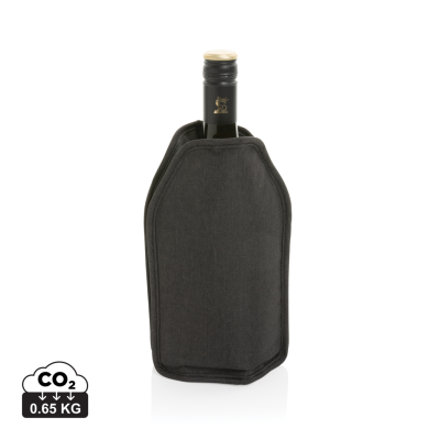 VINO AWARE™ RPET WINE BOTTLE COOLER SLEEVE in Black