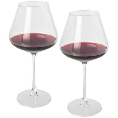 ROSSO 2-PIECE WINE GLASS SET in Clear Transparent