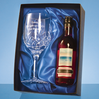 SINGLE GOBLET GIFT SET with a 18,7Cl Bottle of Rose Wine