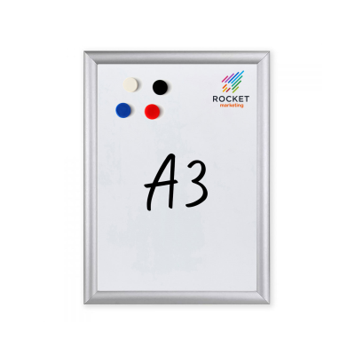 FRAMED MAGNETIC DRYWIPE BOARDS - A3 in White