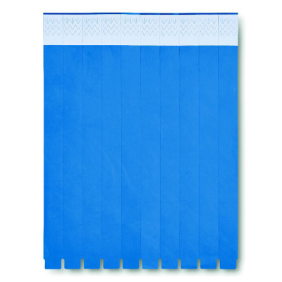 ONE SHEET OF 10 WRISTBANDS in Blue